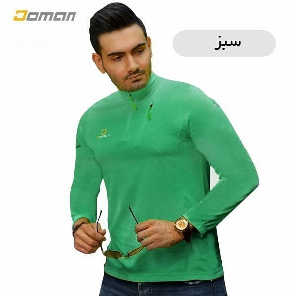 تیشرت نیپ زیپ مردانه دومان گرانیت