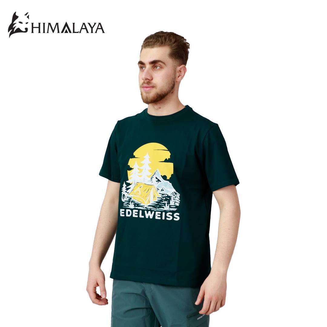 تیشرت طبیعت گردی پنبه هیمالیا HIMALAYA طرح EDELWEISS